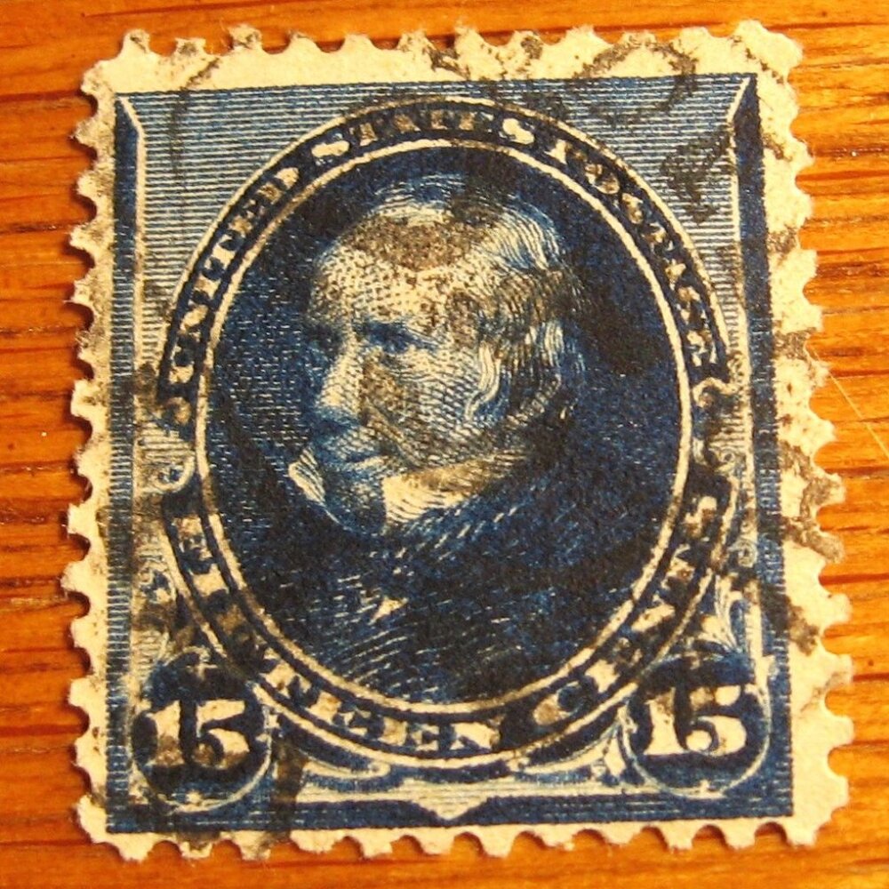 1890-93 Henry Clay 15 cent stamp dark blue